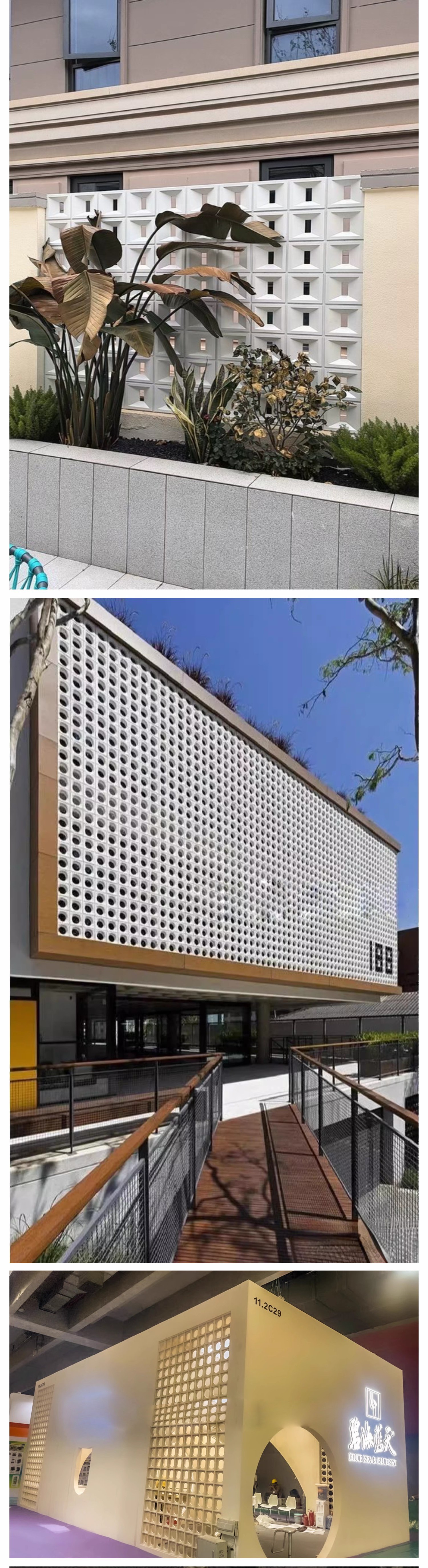 轻质pu九宫格构件网红空心砖双面隔断背景墙玄关艺术装饰仿真石材详情7
