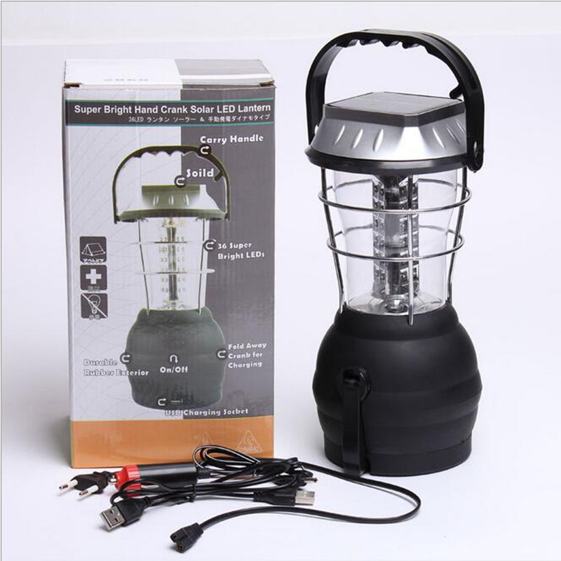 36LED multi-functional solar ultra-bright tent light, hand-cranked camping light, emergency camping light, outdoor equipment horse light pic 2