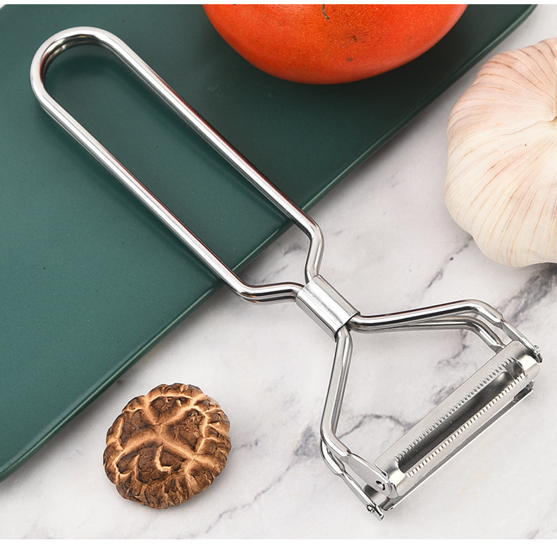 新品热卖厨房小工具双头304不锈钢欧美简约风二合一瓜果削皮刀刨详情10