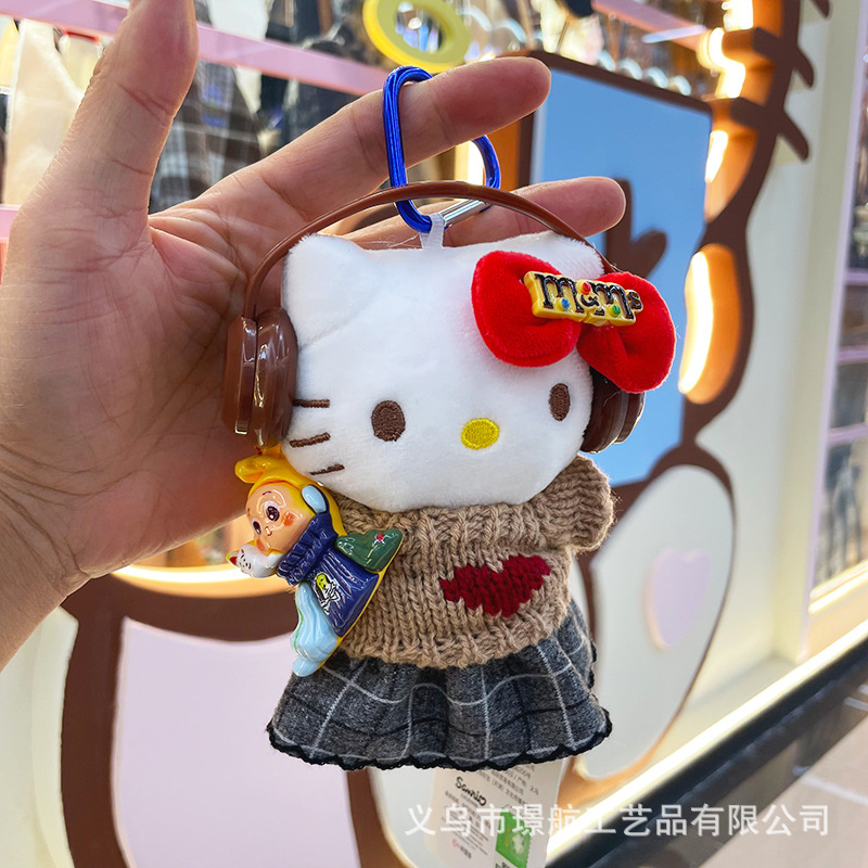 【 Genuine 】 New original hellokitty small pendant plush doll kt figurine secondary creation bag pendant pic 13