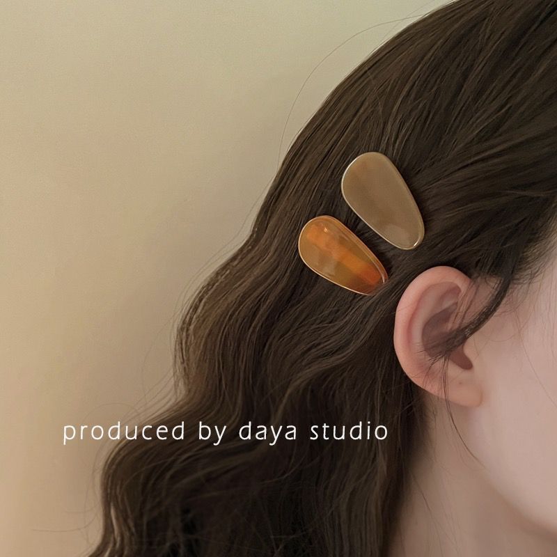 法式又日常 醋酸水滴发夹高级感小众设计气质复古发卡刘海边夹详情11