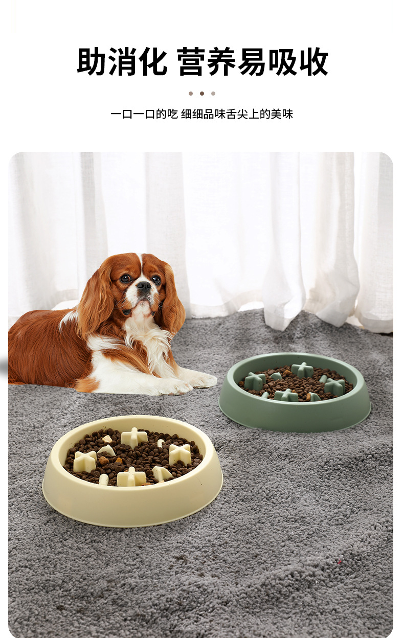 Rongka Pet Cross-border Pet Bowls for cats and Dogs, anti-choking and anti-vomiting slow food bowls, multi-color small and medium-sized dog feeding slow food bowls pic 4