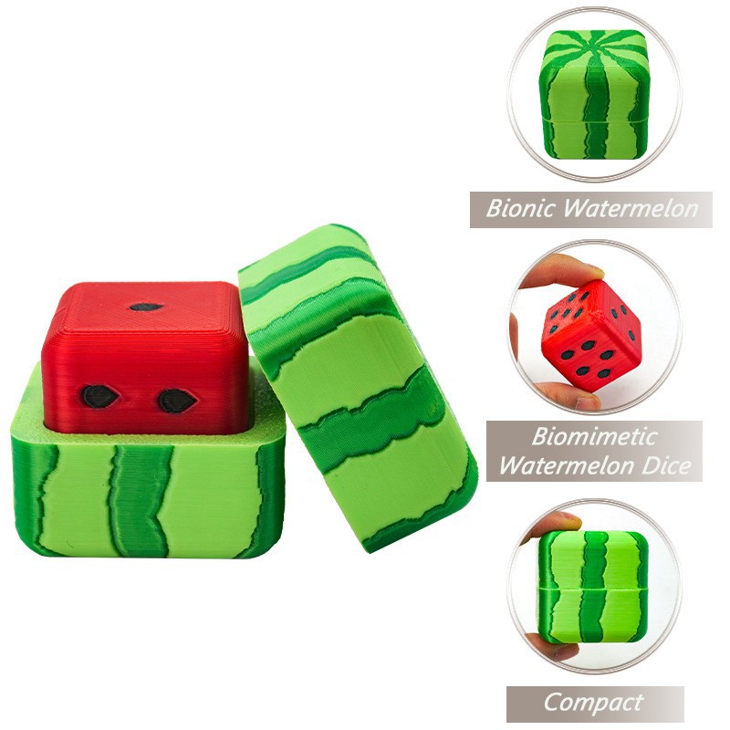 New cross-border watermelon dice, creative and cute fruit dice game props, board game dice pieces pic 2