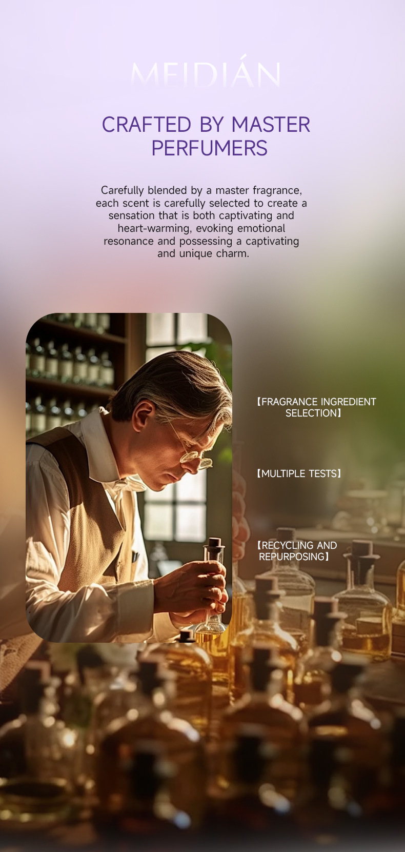 【 Cross-border Exclusive 】 Wholesale of 5-bottle MEIDIAN Fragrance Spray for Fresh, Light and Odor-Removing Perfume pic 6