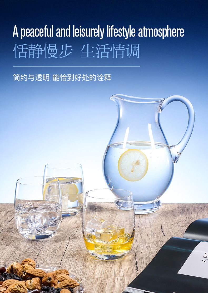 Czech imported Crystalex water cup gift box set, large-capacity household cold water bottle as a practical gift for customers pic 7