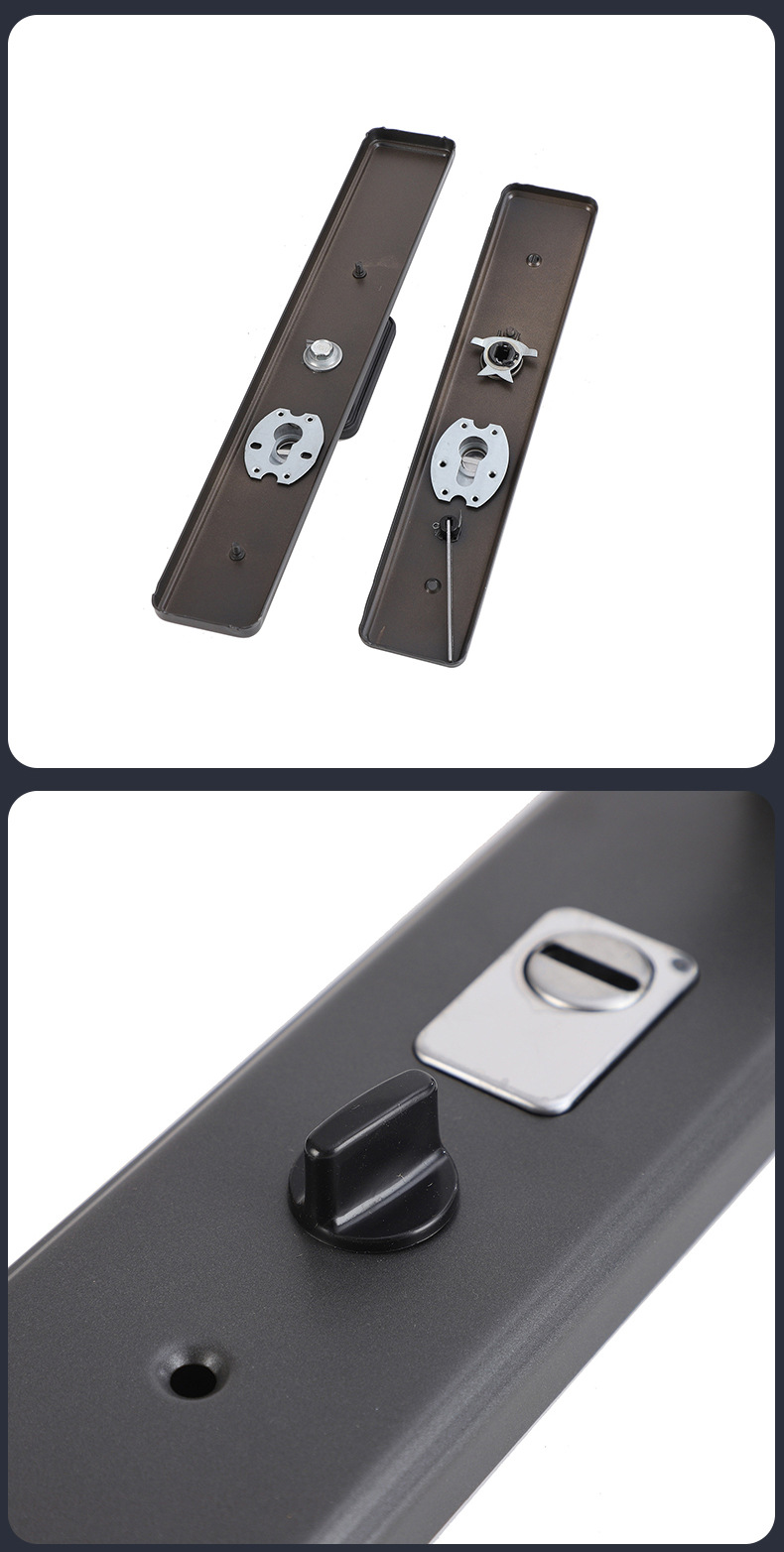 Household general-purpose anti-theft door handle, iron panel, aluminum alloy handle, acrylic adjustable mechanical handle door lock pic 15