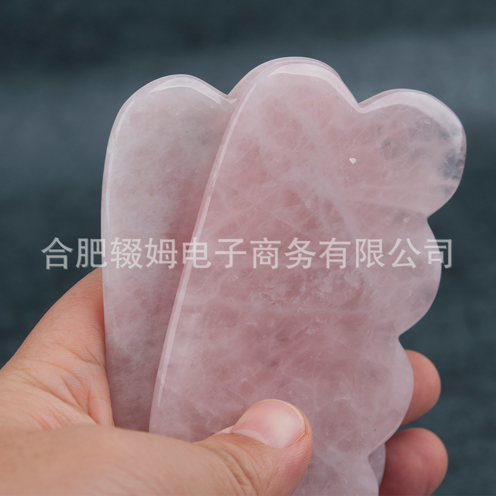 粉晶玉石厂家刮痧板粉水晶绿东陵面部脸部美容刮痧颈椎腿部全身详情40