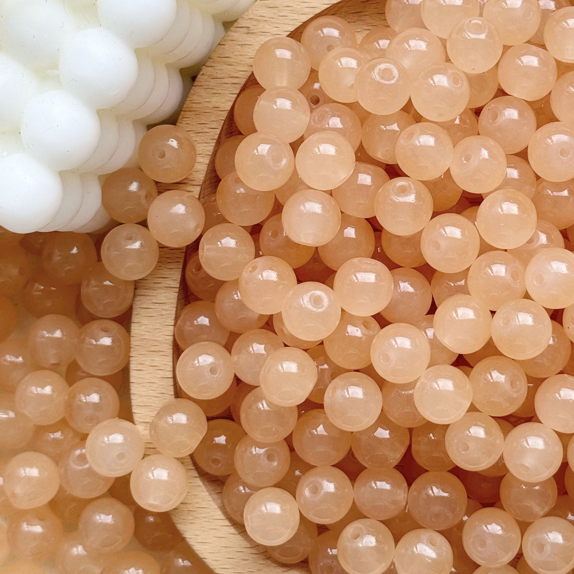 Solid-color glass beads, handcrafted DIY bracelets, necklaces, mobile phone chains, beaded hairpins, decorative glass bead accessories pic 14