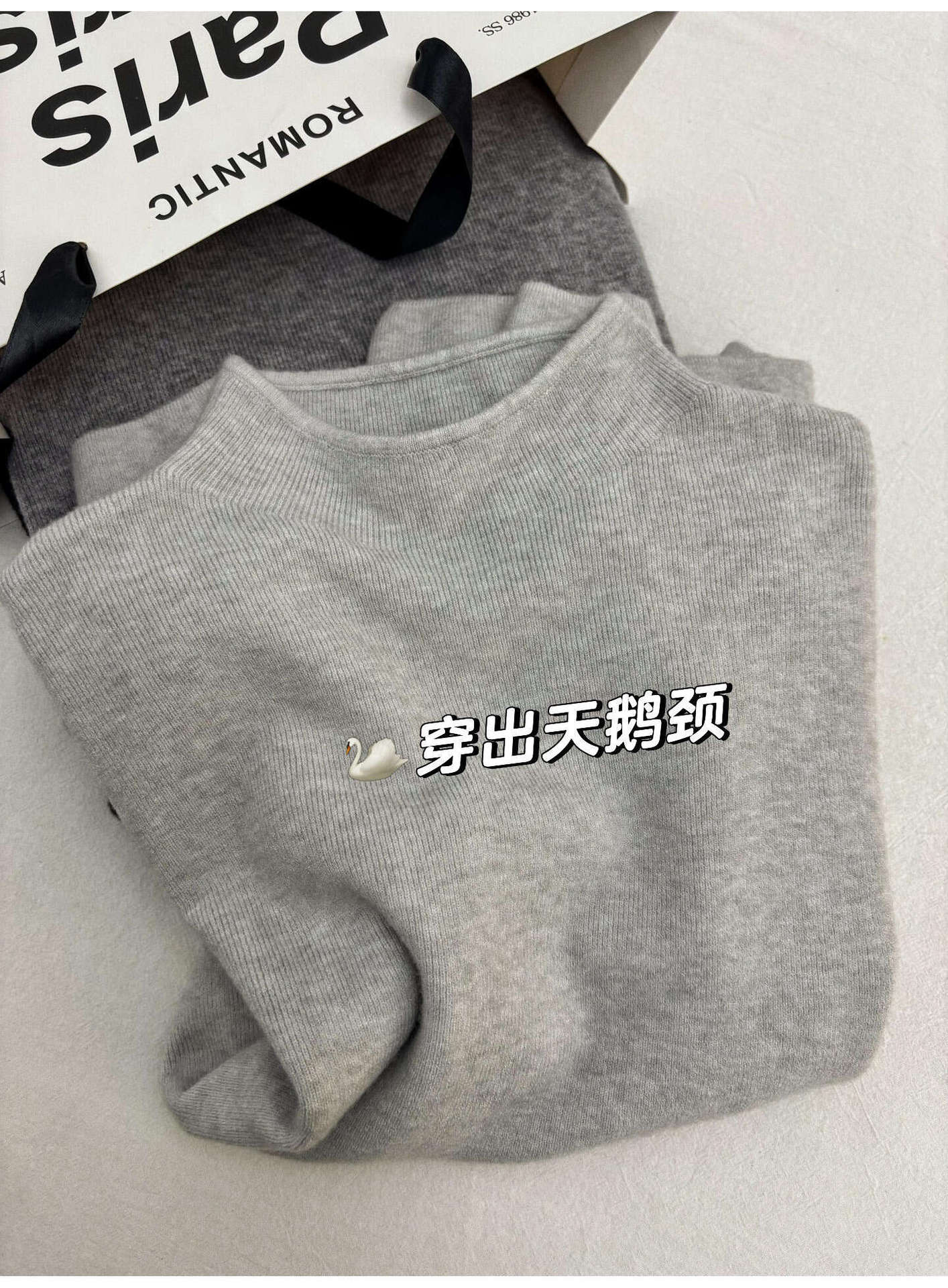 A small stand-up collar layering sweater with thickened fleece, a soft and soft base layer for women, a one-piece fleece inner layer for warmth in autumn and winter, long-sleeved pic 21