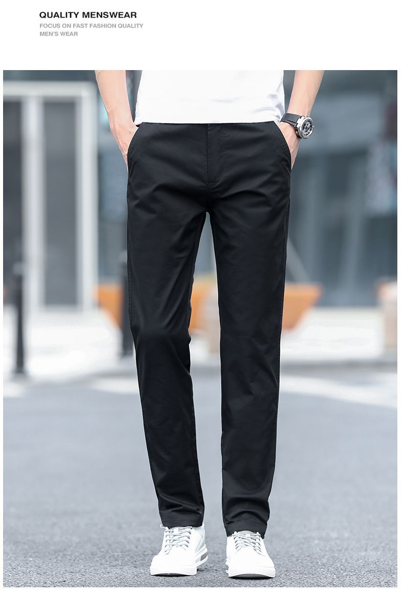 2025新款男士纯棉休闲裤宽松直筒长裤商务百搭春夏高端潮流裤子详情14
