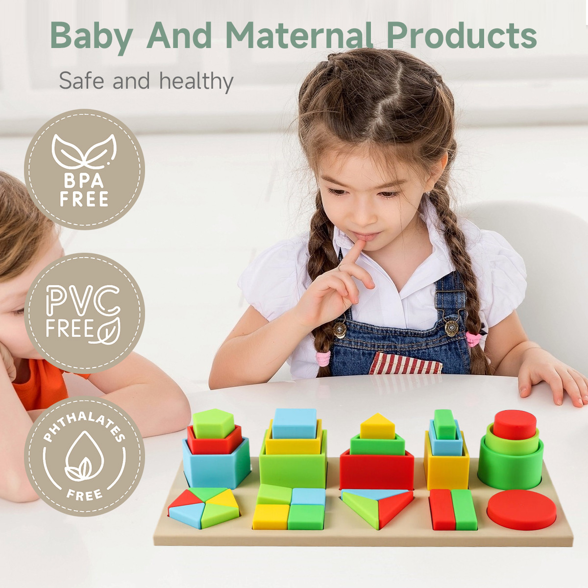 儿童软硅胶大颗粒积木宝宝可啃咬叠叠乐智力开发三合一益智玩具详情4