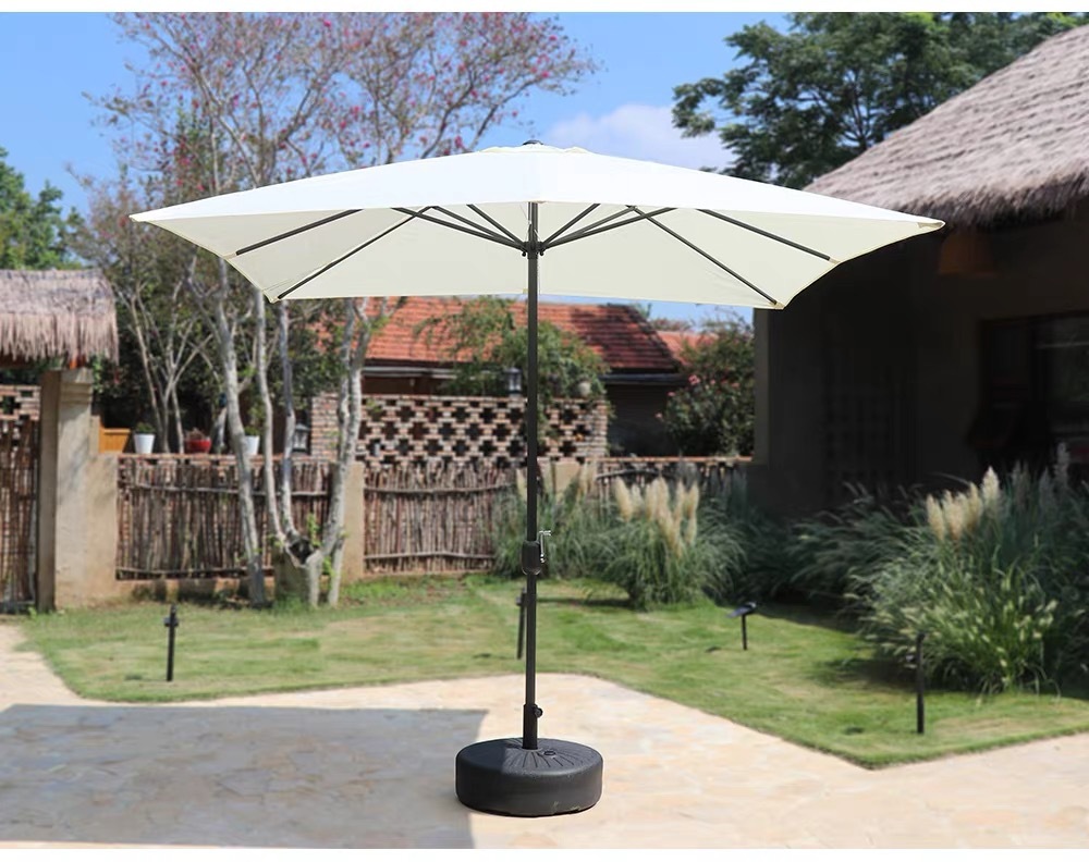 Outdoor sunshade umbrella with rubber base, large umbrella, sun protection and UV protection patio umbrella pic 7