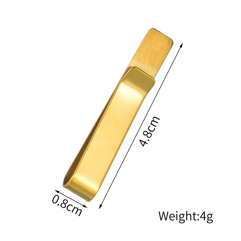 跨境专供304不锈钢简约西装领带夹饰品 个性时尚激光刻字配饰批发详情3