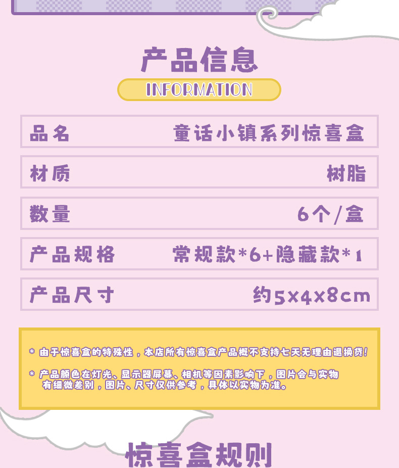 创意礼品神话小镇系列盲盒卡通动漫潮玩装饰摆件女生精美礼品批发详情4