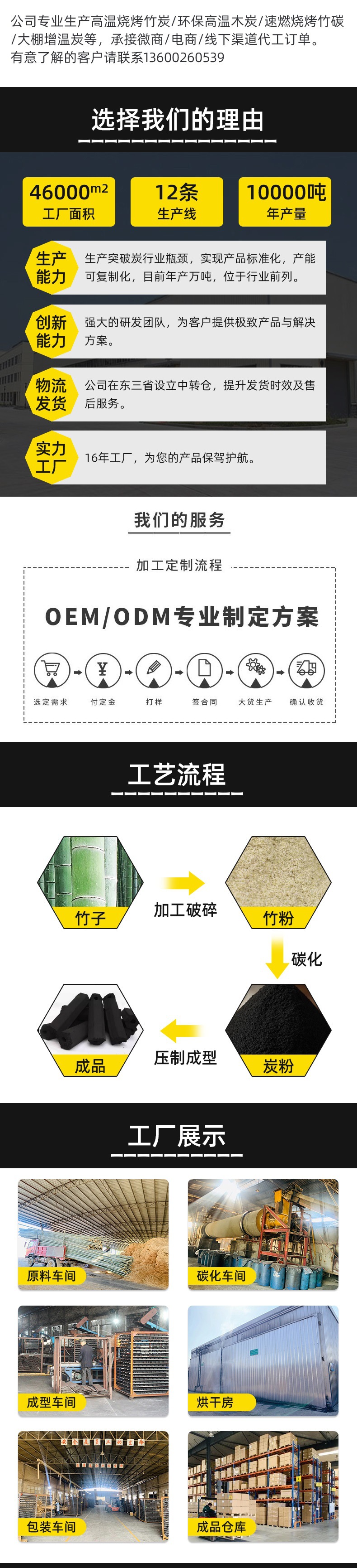 烧烤高温竹炭滴油不起火无烟无异味蔬菜大棚保温竹炭户外烧烤竹炭详情1