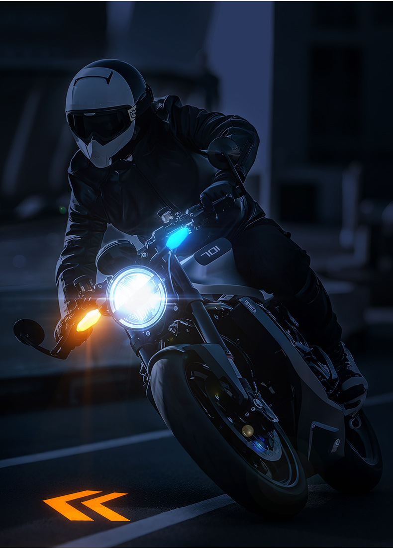 Motorcycle projection turn signal lights, electric vehicle ground lights, iridescent atmosphere LED atmosphere turning lights, high-brightness warning lights pic 16