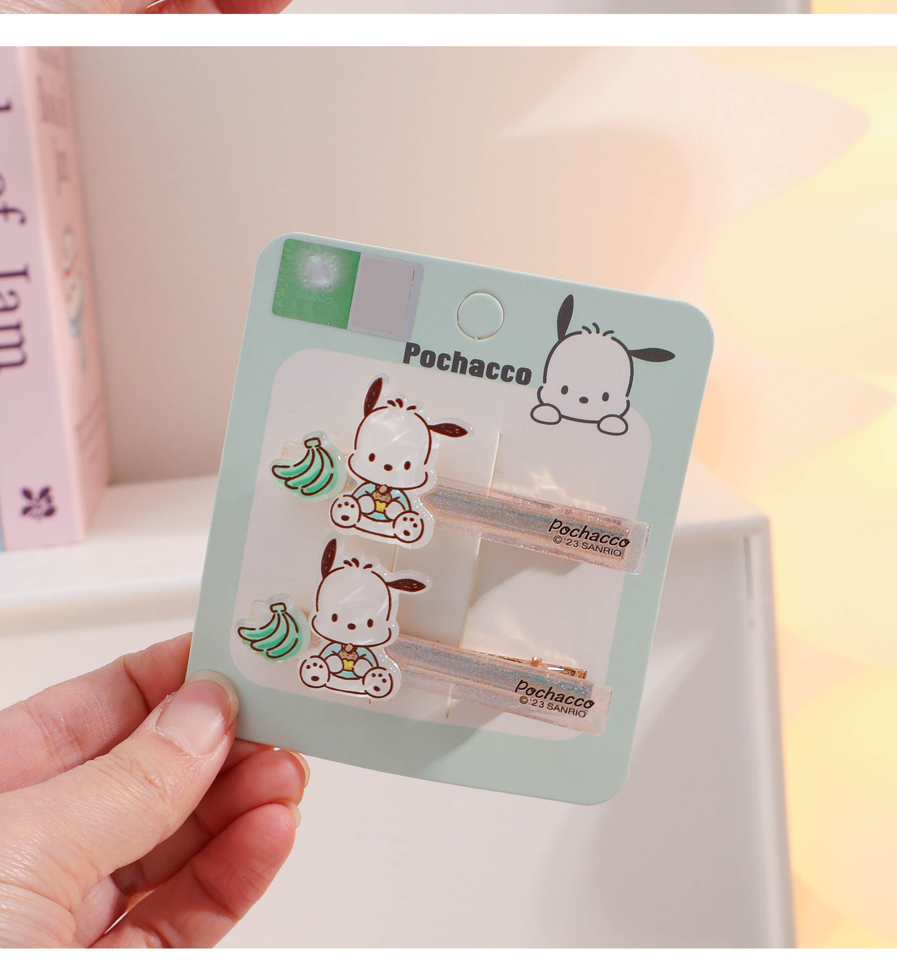 三丽鸥正版授权发夹玉桂狗凯蒂猫可爱萌趣碎发卡儿童刘海夹发饰闪详情7