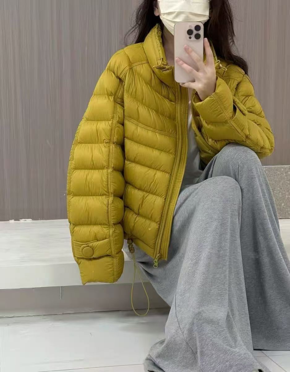 90白鸭绒韩系2025秋冬排骨休闲简约宽松立领短款轻薄羽绒服女外套详情11