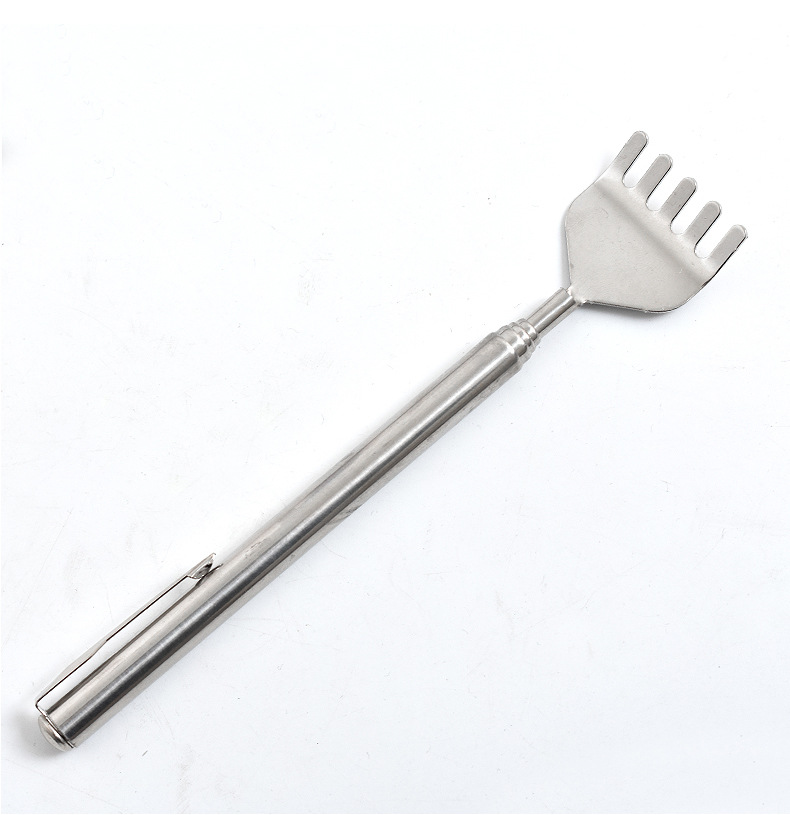Portable, no need to ask for help, five-section extendable itch scratcher, pen-shaped, old-head stainless steel itch scratcher in stock pic 9