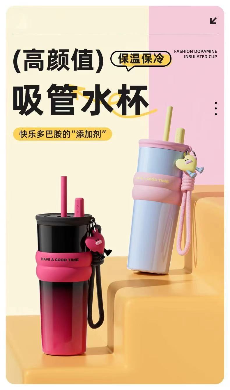 新款316不锈钢保温杯便携巨无霸吸管咖啡杯冰霸汽车水杯跨境批发详情1