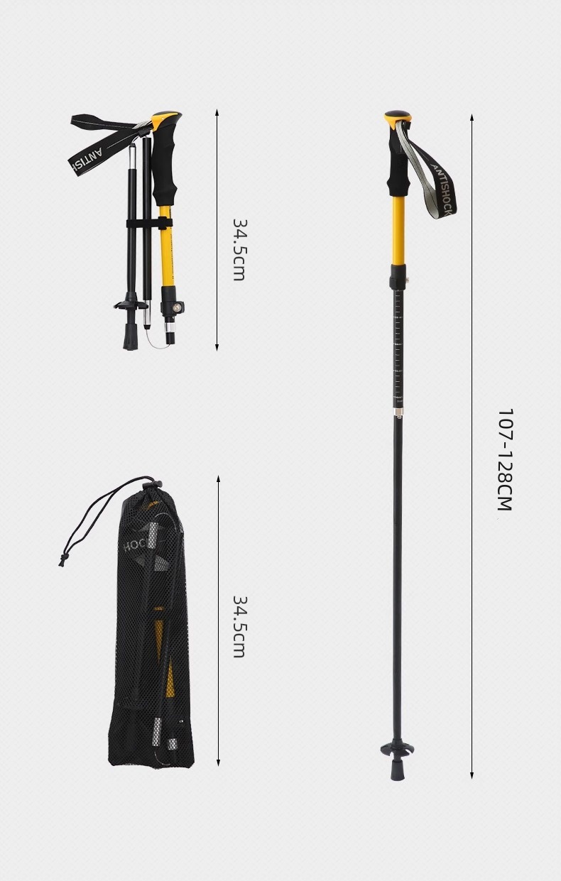 登山杖手杖专业户外折叠爬山杖碳素超轻伸缩徒步装备防滑拐棍滑雪详情23