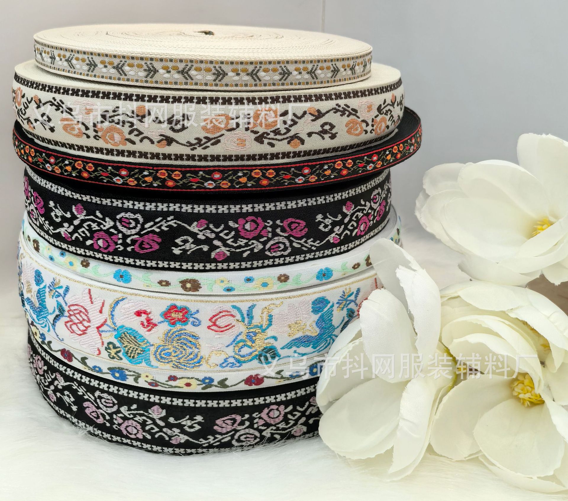 1.1-3.5cm中式汉服民族风提花刺绣织带演出服装辅料现货批发详情3