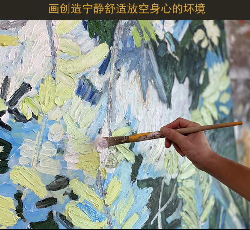 日照金山挂画手绘油画大芬村玄关画装饰画中式聚宝盆走廊挂画详情4