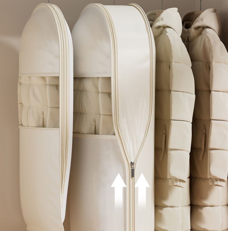 Cross-border twill Oxford fabric storage bag, home down jacket hanging bag, no need for air extraction, compressible overcoat suit dust cover pic 12
