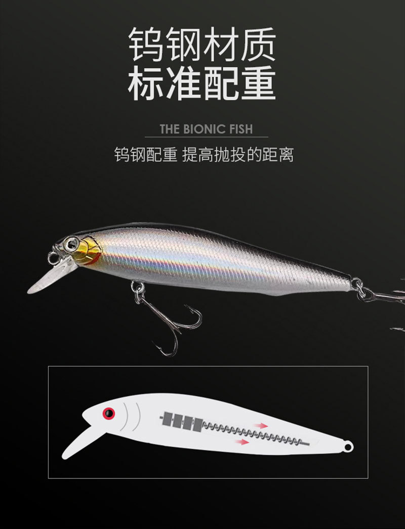 Silver Knife Lure, Submerged Mino Bionic Hard Lure, Pencil Lure, Suspended Long-range Mino Lure wholesale pic 10