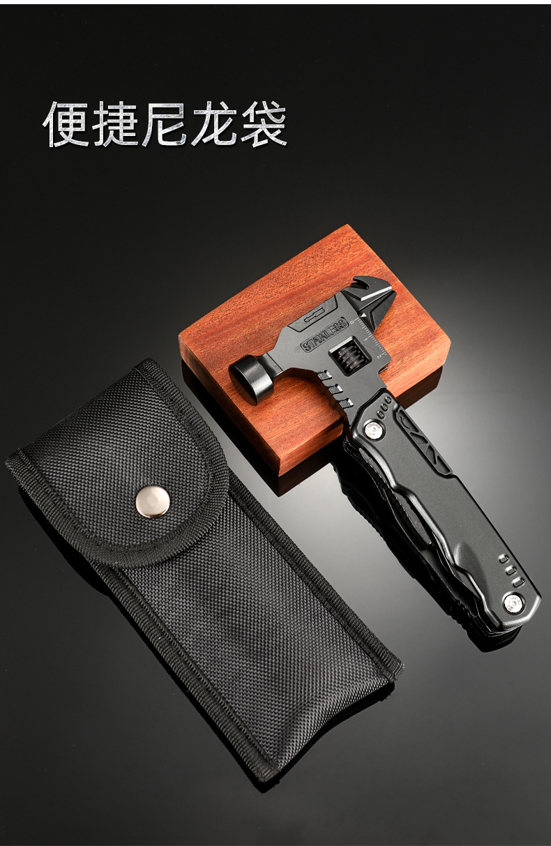 Wholesale outdoor multi-functional EDC knife pliers combination tools, folding hammers, adjustable wrenches, universal hardware tools, knife pliers pic 20