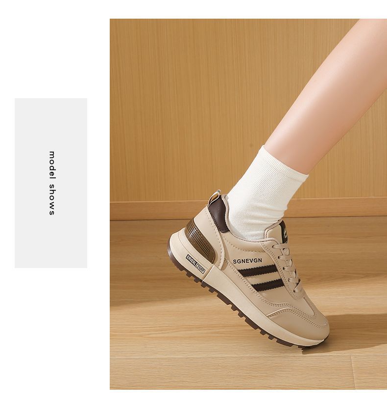 踩屎感轻便休闲运动鞋女士2025春秋季新款软底防滑皮面阿甘跑步鞋详情21