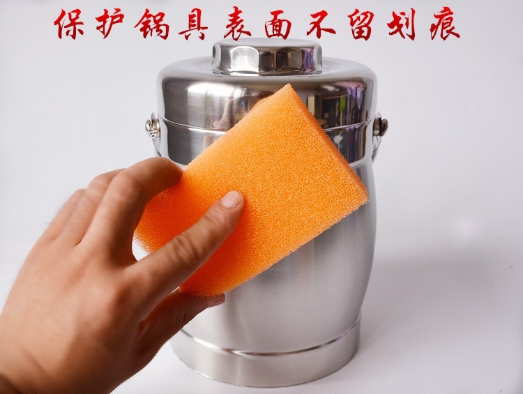 仿丝瓜海绵擦不掉渣不沾油洗碗海绵厨房刷锅刷碗丝瓜络清洁棉去油详情3