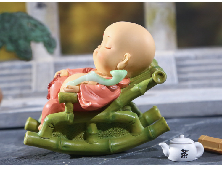 New small Maitreya lounge chair, Chinese-style tea room table decoration, accessories, gifts, and decorative items pic 11
