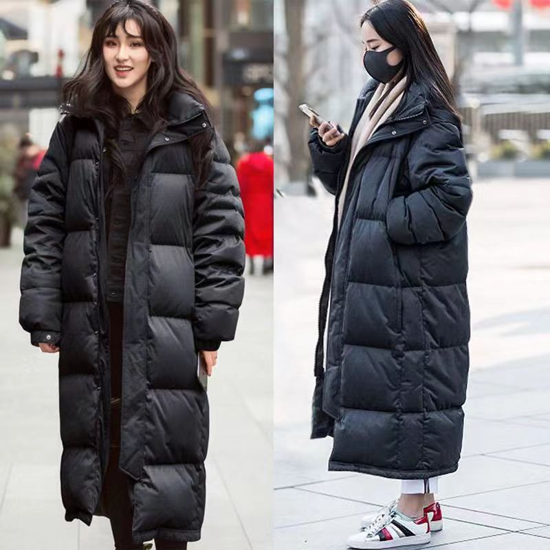 The new 2025 Dongdaemun thickened and loose cotton-padded jacket for the art examination school uniform of the Central Academy of Drama, which is super long and knee-length for women pic 11