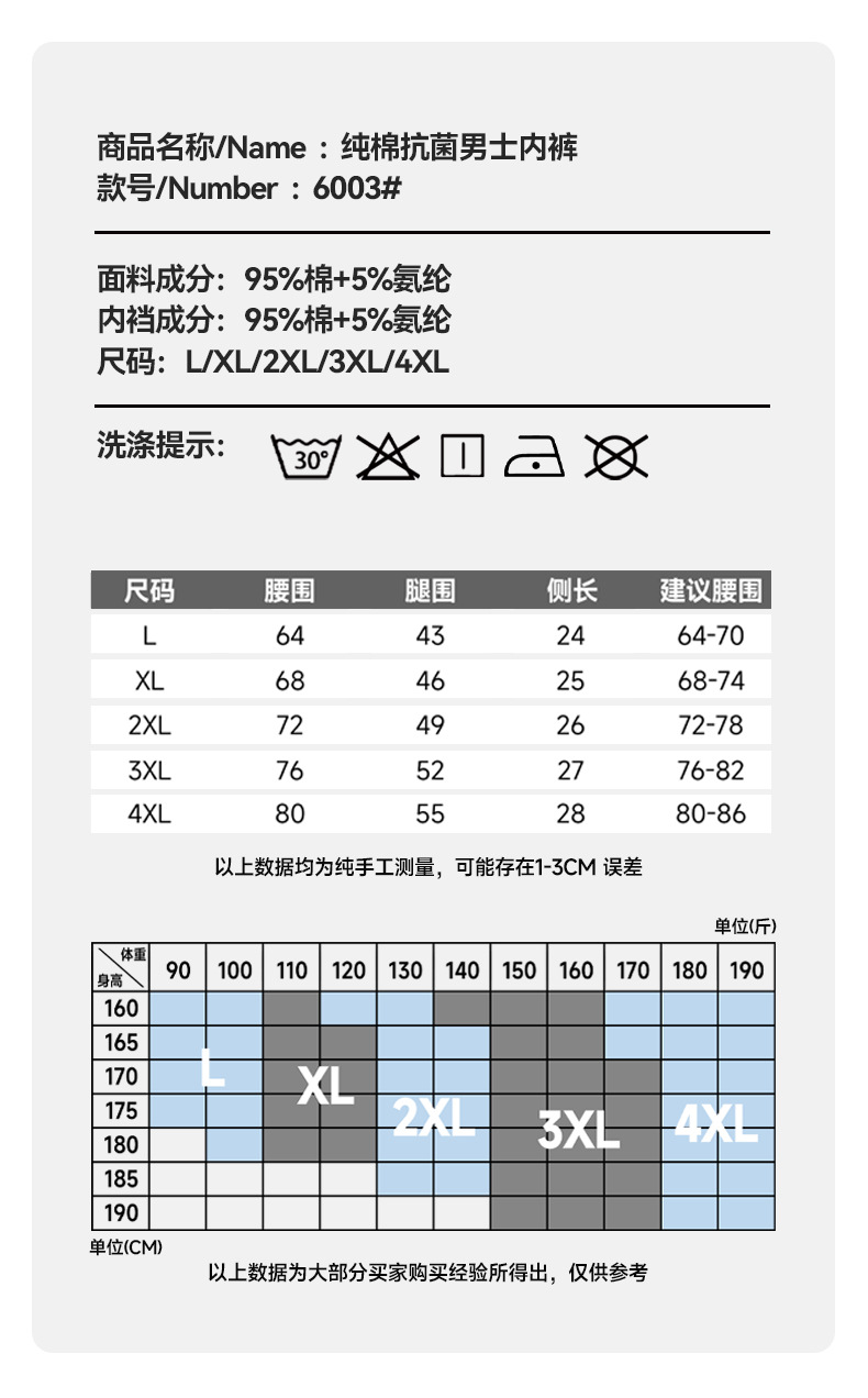 纯棉男士内裤 净色透气内裤男 中腰宽松四角裤男士短裤衩厂家批发详情12