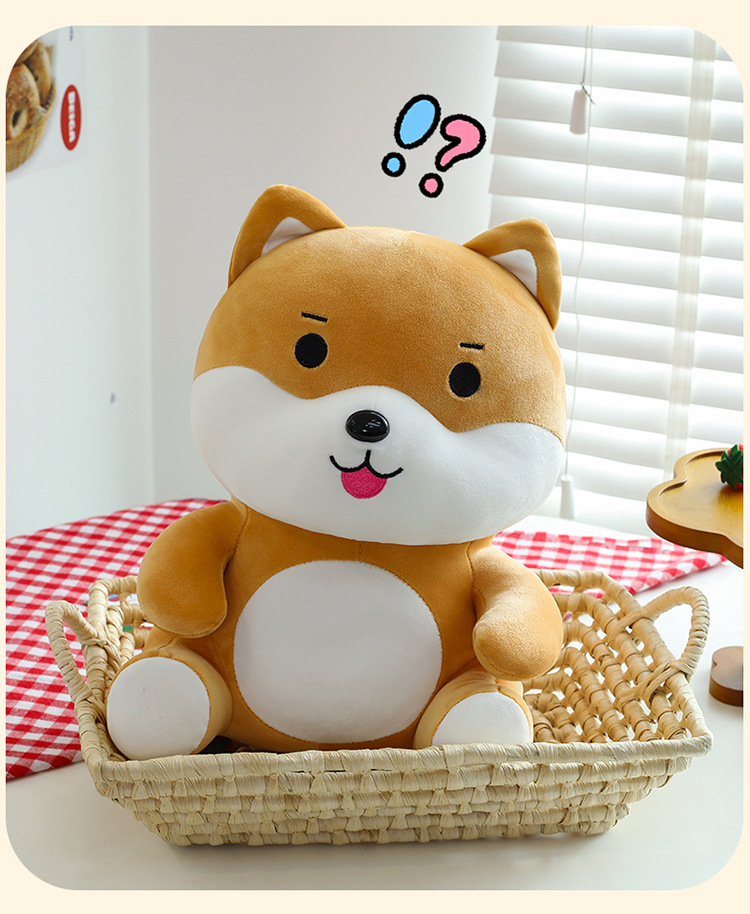 坐款柴犬毛绒玩具大号抱枕公仔柔软狗狗娃娃床上睡觉礼物批发毛绒公仔玩偶详情17
