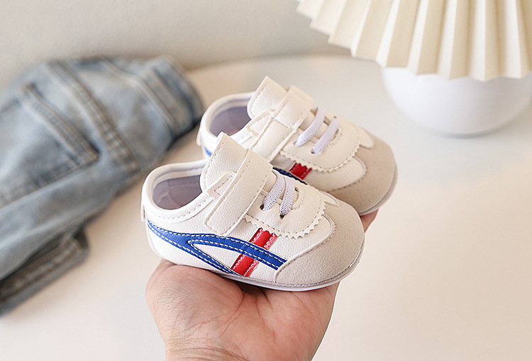 New Spring and Autumn baby sports shoes for boys and girls, color-blocking soft-soled baby shoes, soft-soled baby shoes for 0-1 year old toddlers, no single shoes that fall off pic 5