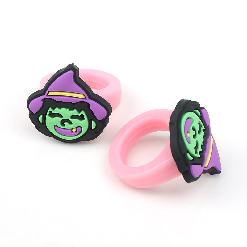 跨境小商品硅胶戒指南瓜圣诞节派对卡通儿童手环万圣节戒指厂现货详情14
