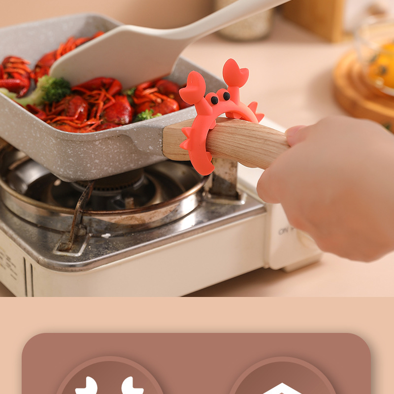 Silicone spatula rack, household kitchen stove, anti-overflow soup spoon and kitchenware placement, spatula guard rack, mobile storage rack pic 3