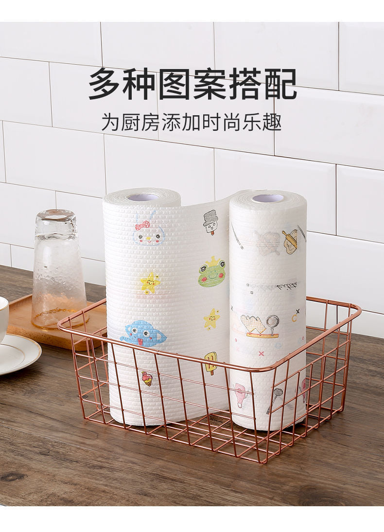 懒人抹布厨房干湿两用免洗可水洗吸油纸无纺布巾一次性洗碗布抹布详情2