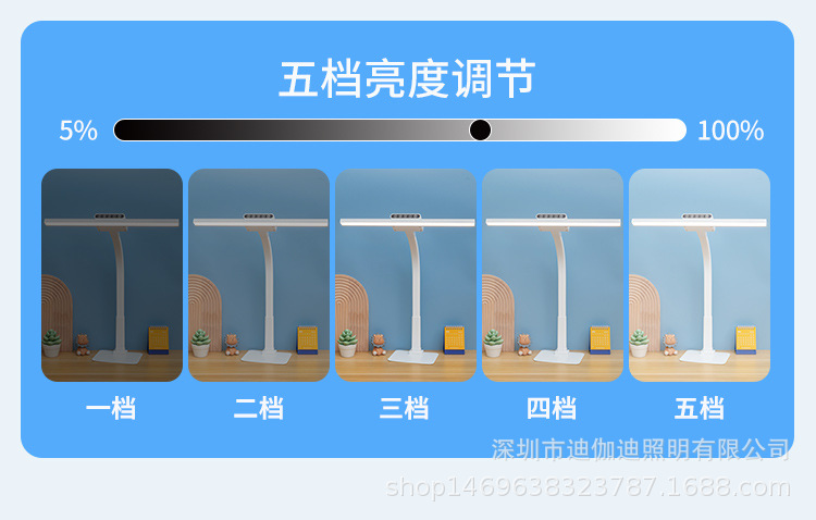 国AA三合一LED护眼台灯磁吸壁灯多模式五键触摸学习夜灯照明灯饰详情19