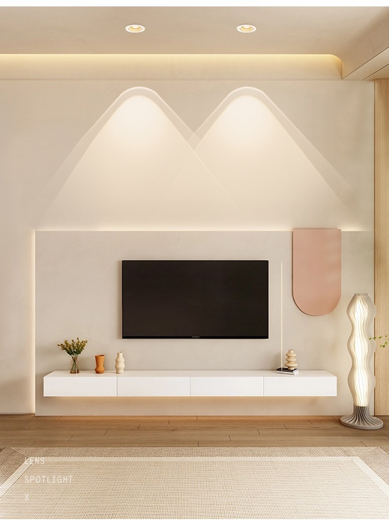 Zhongshan manufacturer wholesale Rainbow Small hill spotlights, embedded led living room ultra-thin downlights, anti-glare wall-washing lights pic 11
