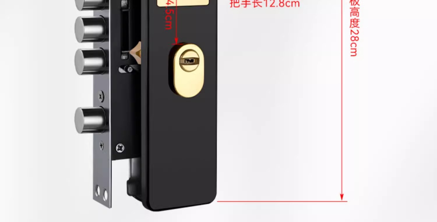 防盗门可调节门锁入户执手锁具套装铁门房门锁防盗门锁全套通用型详情22