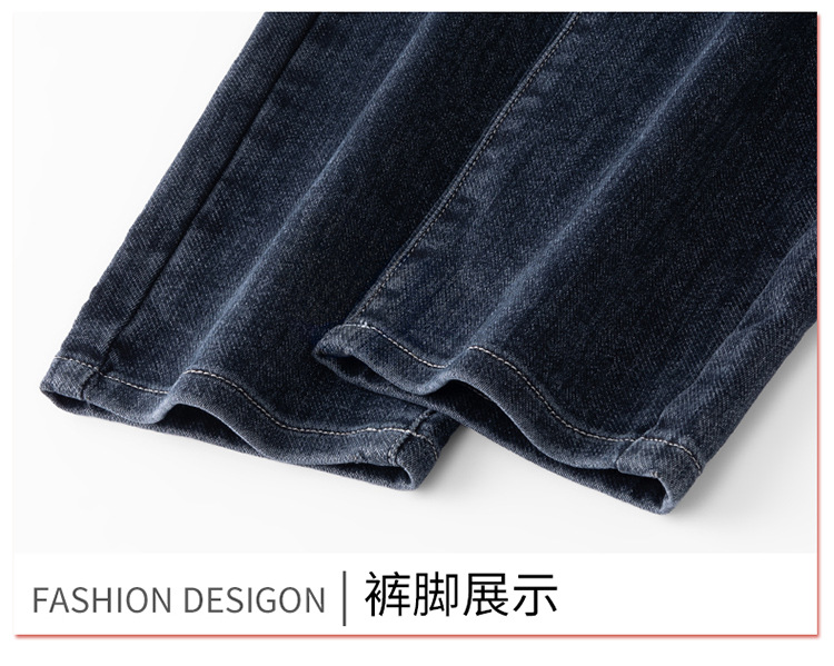 Haze blue straight-leg jeans for men's spring 2026 new style, fashionable, high-end, elastic and loose men's pants pic 27