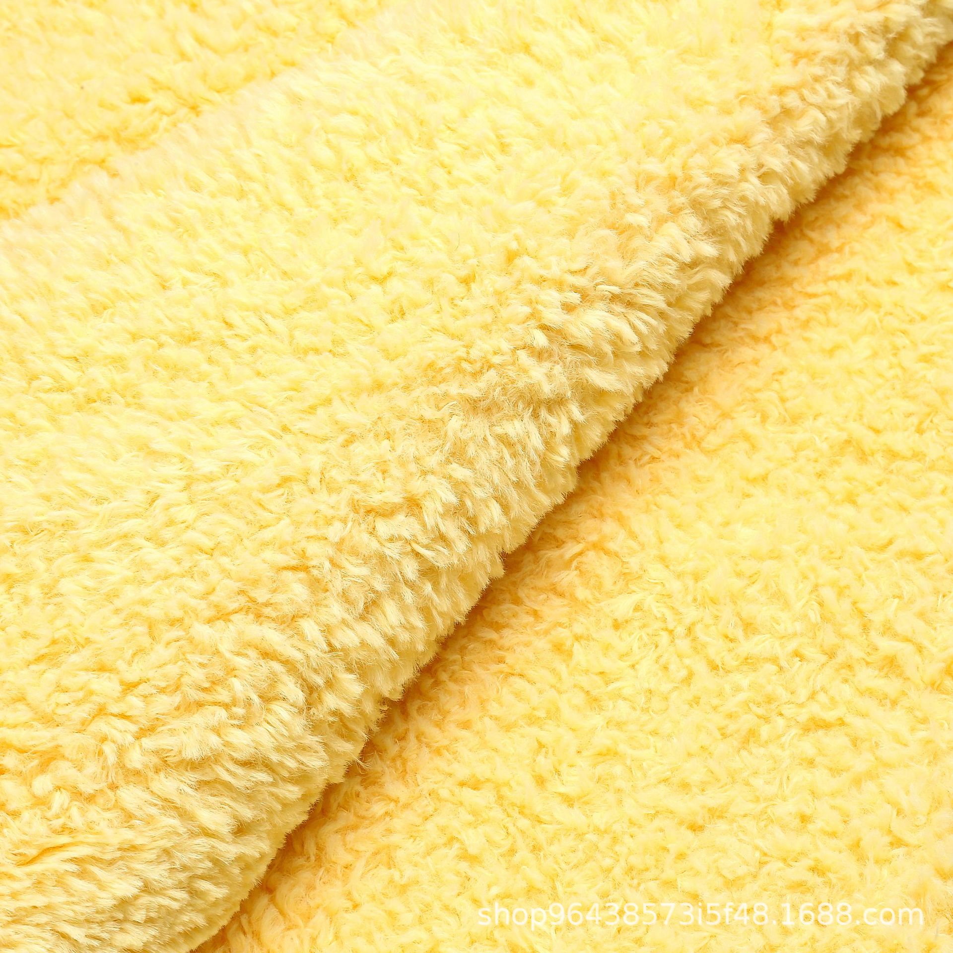 冰岛绒仿羊羔毛大衣外套毛绒面料颗粒服装现货批发纺织皮革针织毛巾布详情7