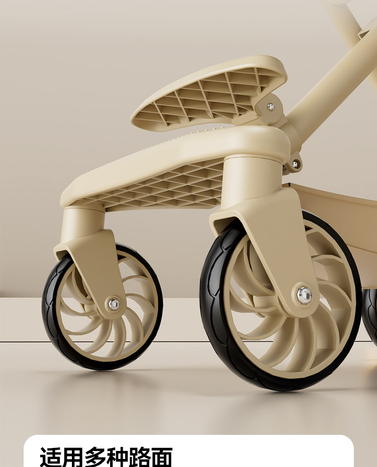 源头工厂溜娃神器轻便折叠婴儿推车可坐躺高景观双向儿童遛娃神器详情14