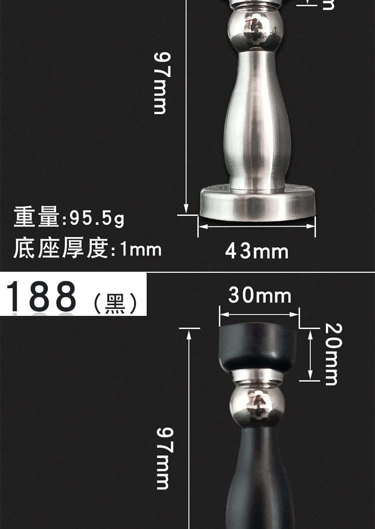 源头工厂防撞卫生间门挡地吸 明装卧室门强磁墙吸 黑白不锈钢门吸详情3