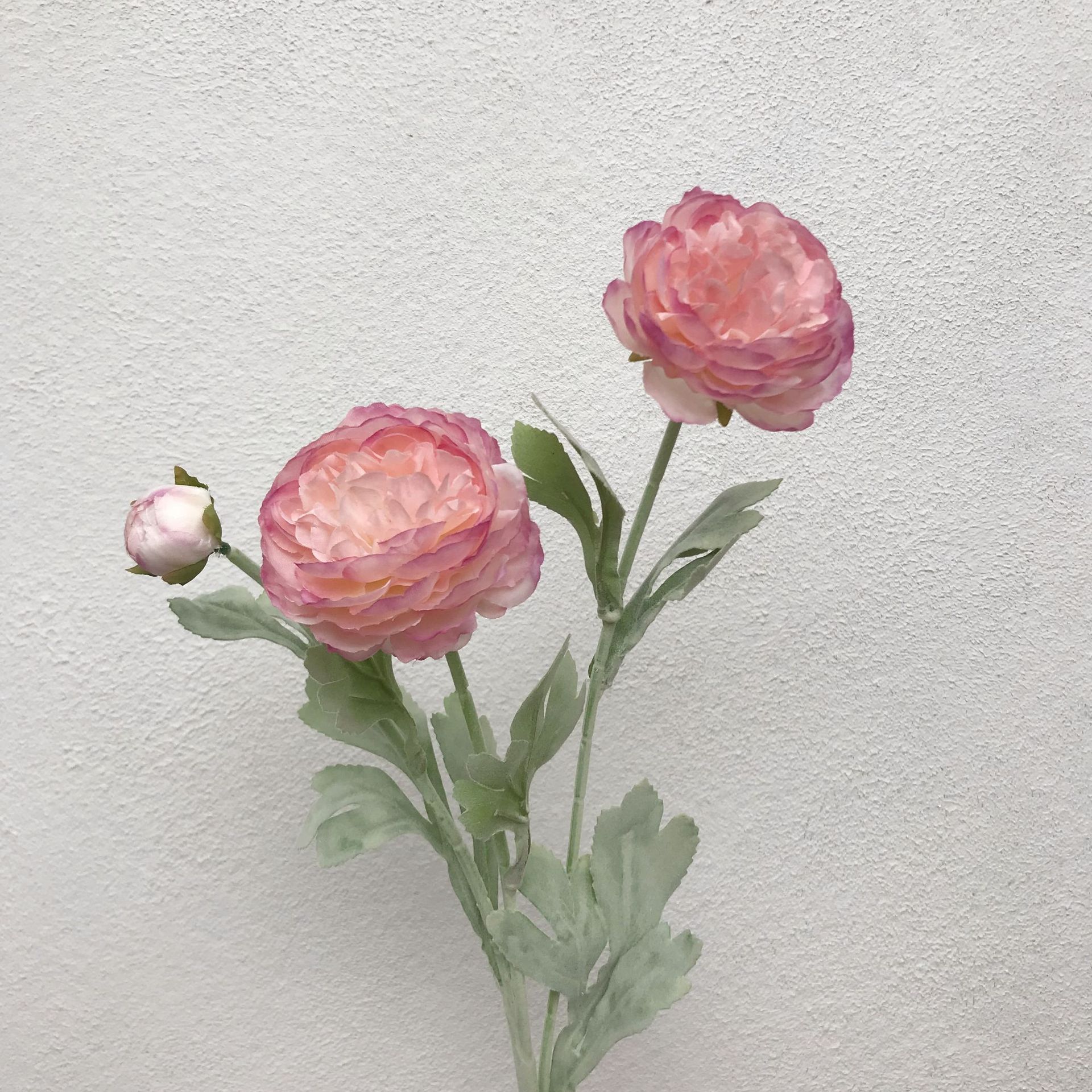 仿真花高级感逼3头洋牡丹露莲植绒场景布置家居装饰绢花批发假花详情8