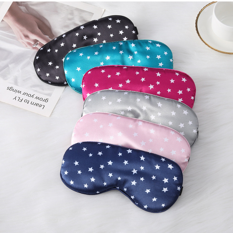 仿真丝眼罩五角星现货遮光睡眠眼罩居家户外旅行礼品遮光眼罩批发详情22