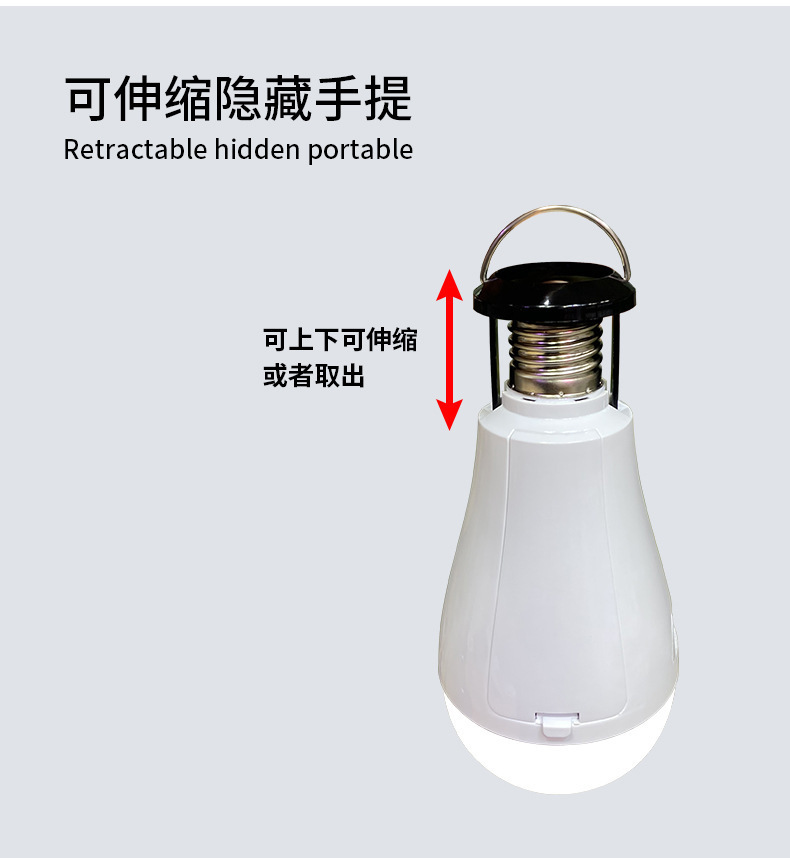 Cross-border emergency bulb lamp Type-C emergency charging lamp wide-voltage dual-charge detachable battery emergency bulb pic 6
